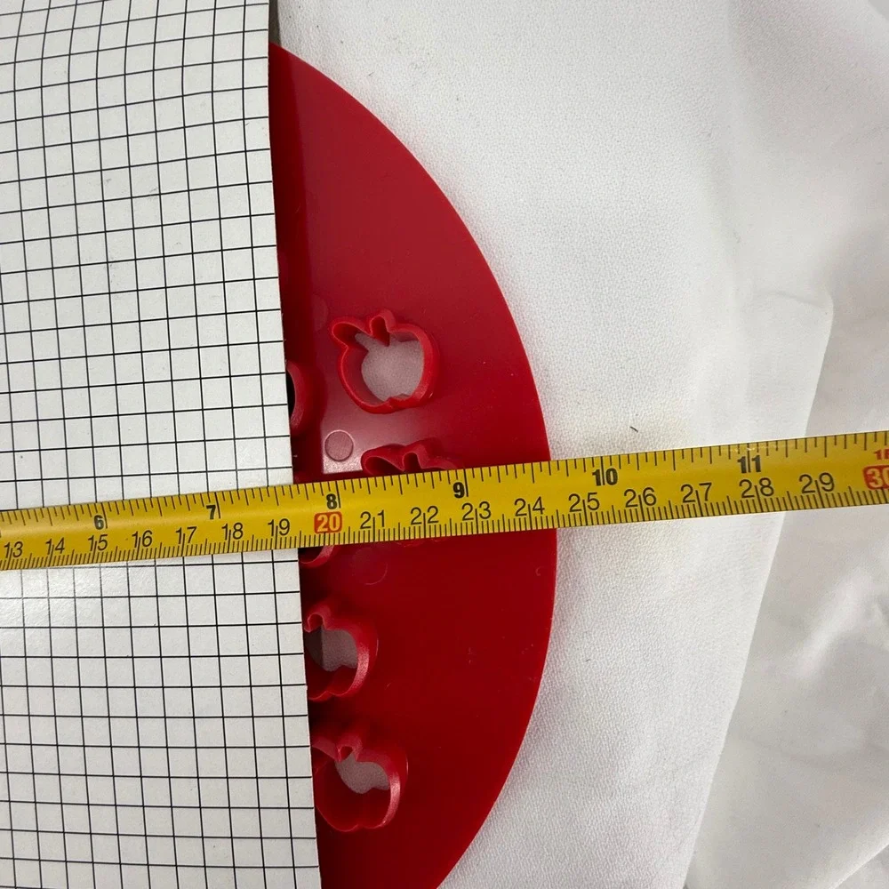 Vintage Pie Top Cutter Tool Apple Design Corning Revere New in Package Red Decor